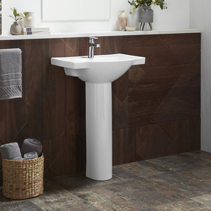 K526510,7,95 Kohler Veer Veer Ceramic 21" Pedestal Bathroom Sink